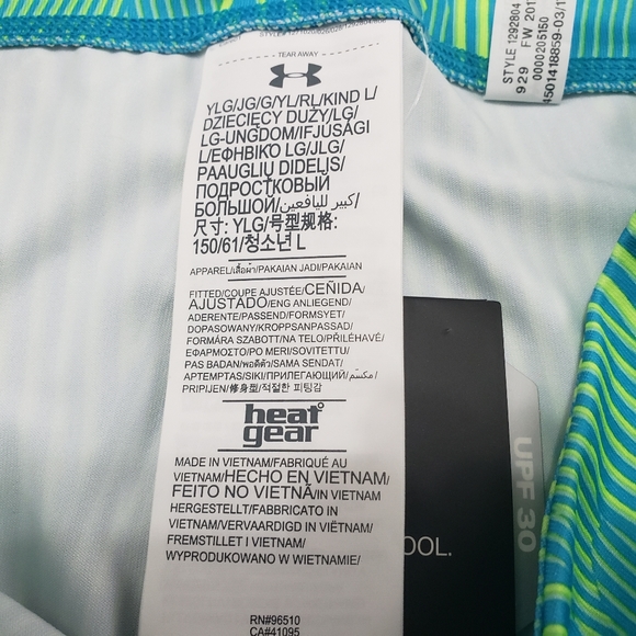 Under Armour Pants Size Large Youth Girls Leggings - Picture 6 of 6